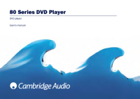 Cambridge Audio DVD86 - Owners manual 